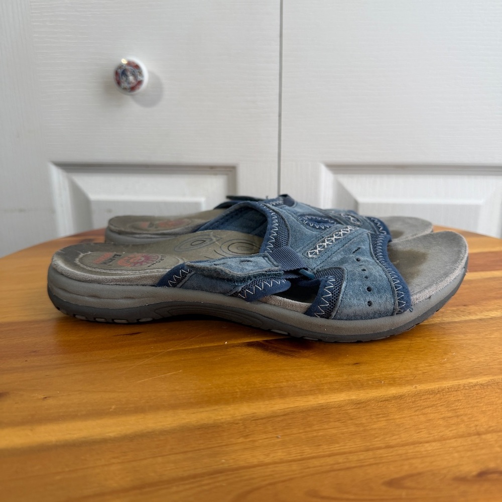 Earth Spirit gelron blue gray leather sandals size 6